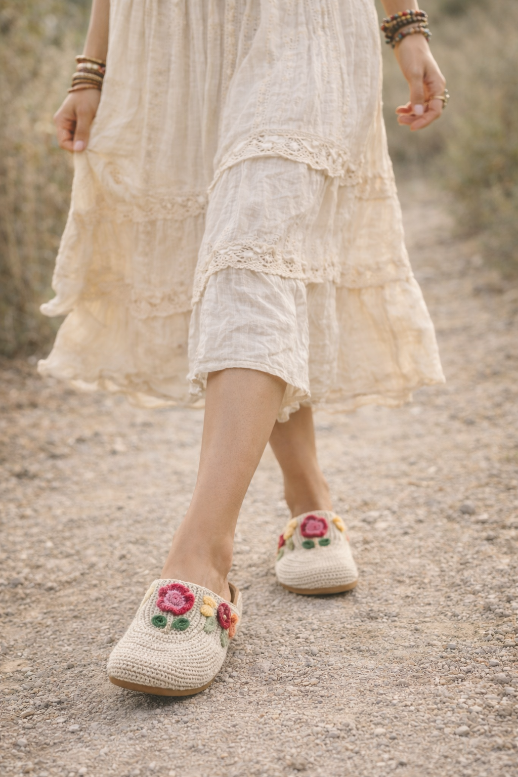 Bolinas Clog Flower Crochet