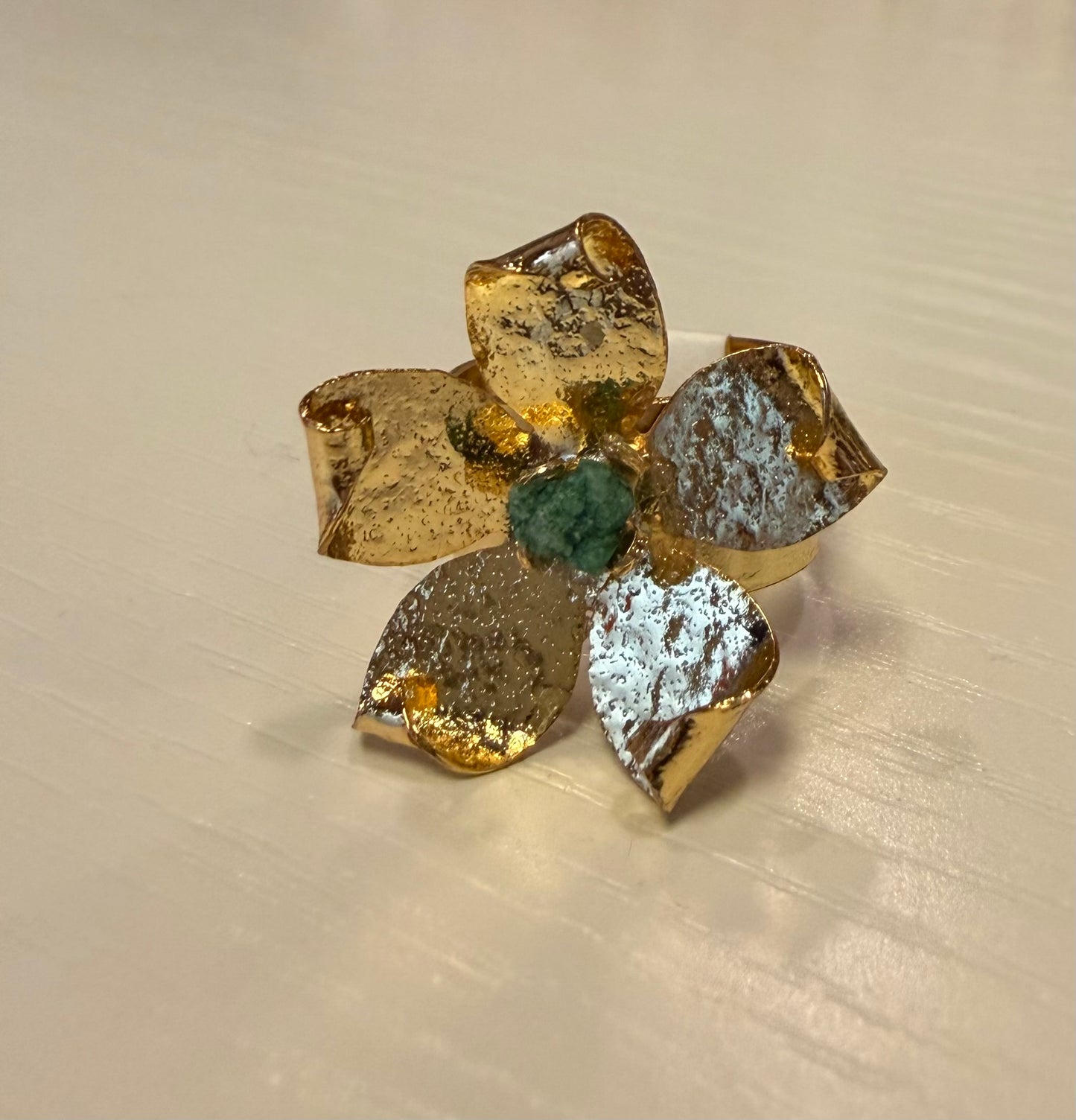 Emerald Fleur Ring