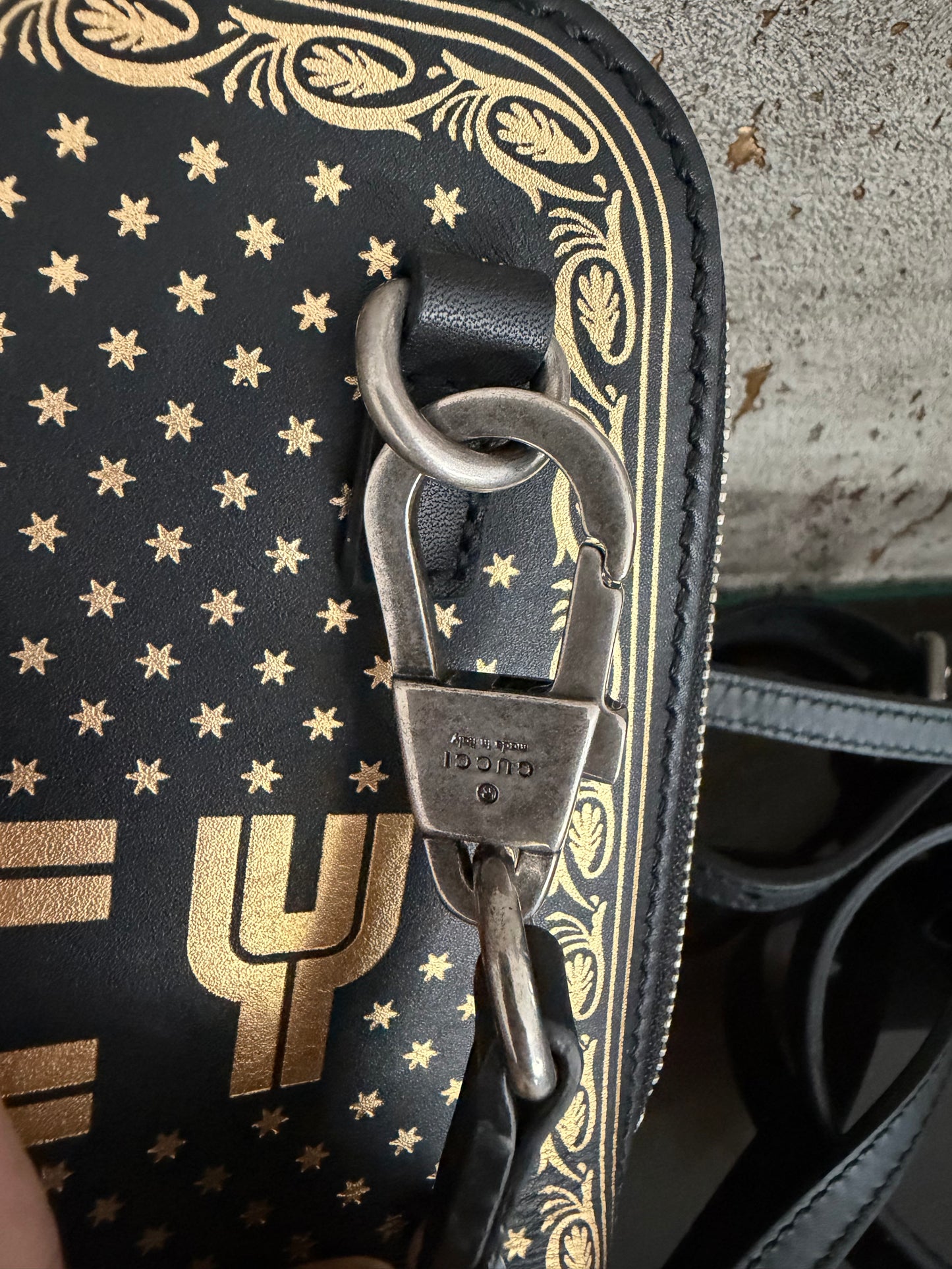 Gucci X SEGA Calfskin GUCCY Stars Mini Dome