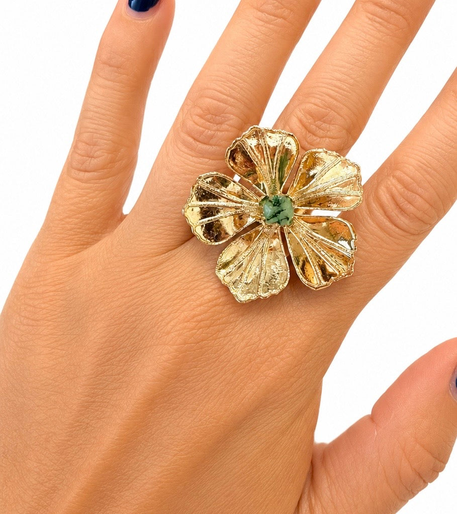 Verdant Flower Ring
