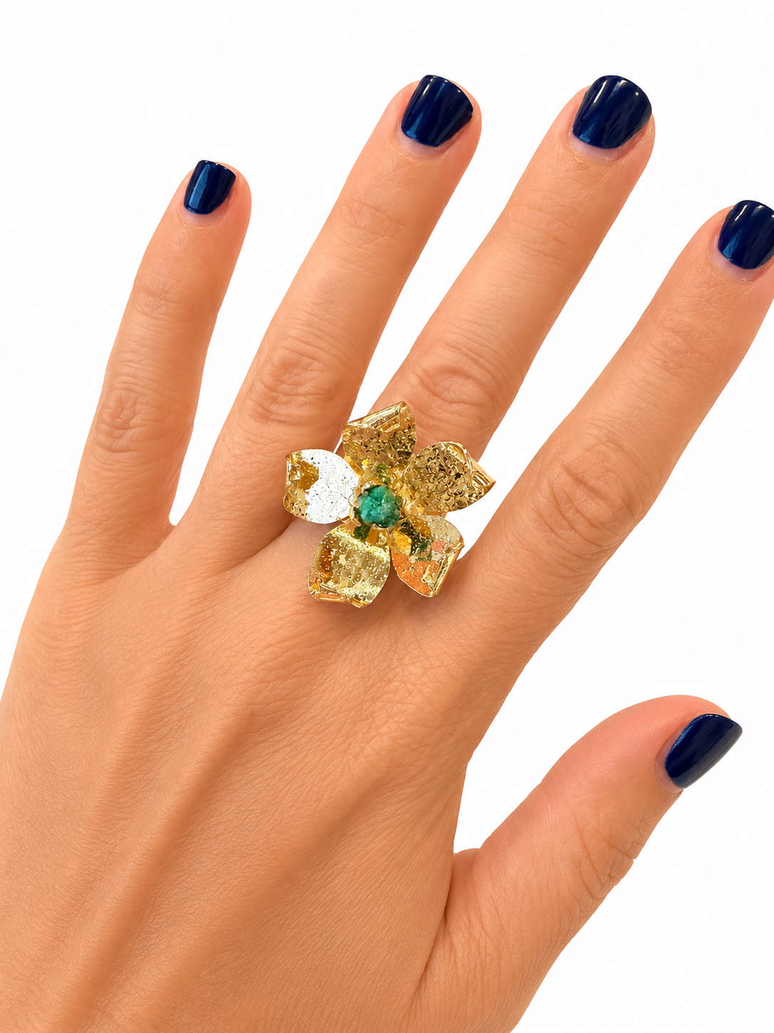 Emerald Fleur Ring