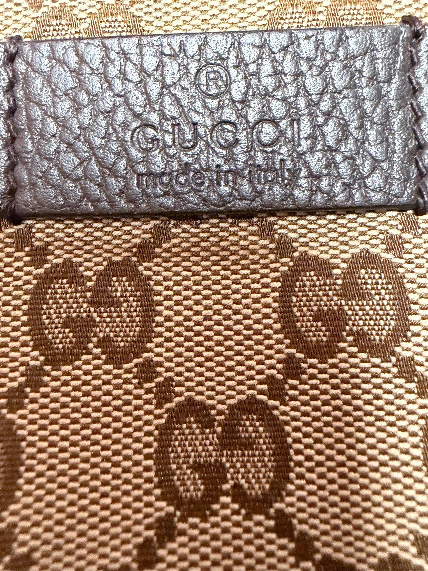 Gucci Monogram Belt Bag Dark Brown
