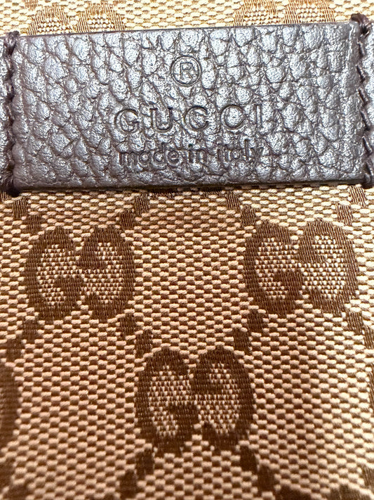 Gucci Monogram Belt Bag Dark Brown