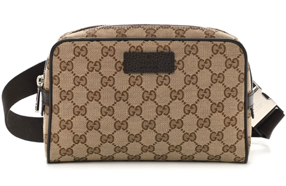 Gucci Monogram Belt Bag Dark Brown