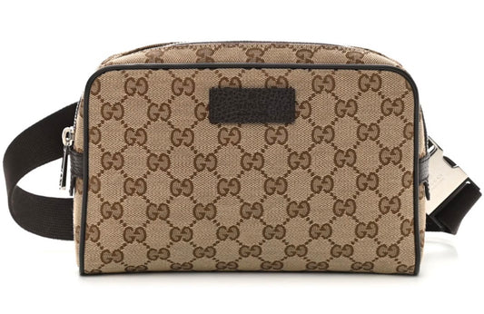 Gucci Monogram Belt Bag Dark Brown