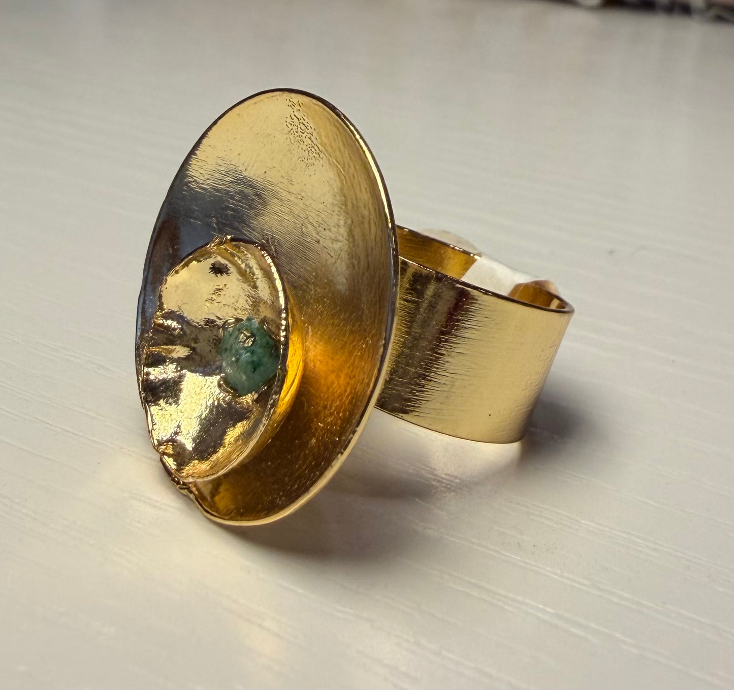 Emerald Orbit Ring