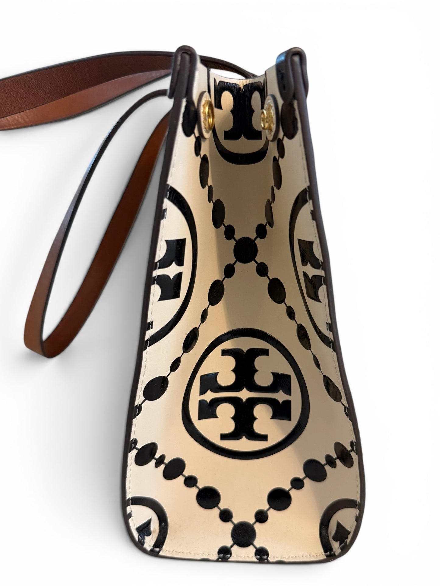 Tory Burch T Monogram Embossed Leather Tote