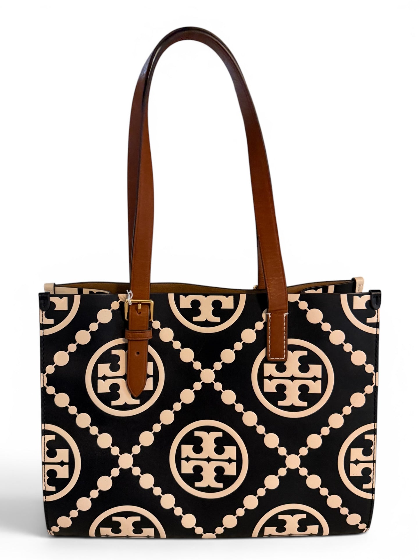 Tory Burch T Monogram Embossed Leather Tote