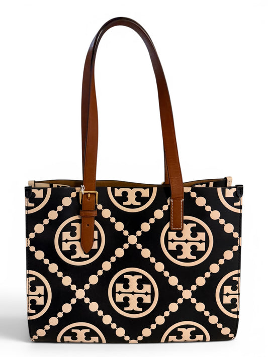 Tory Burch T Monogram Embossed Leather Tote