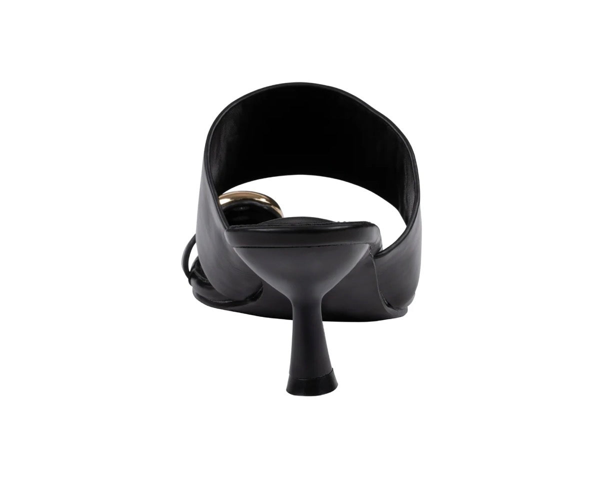 Carmela Black Toe Ring Dress Sandals