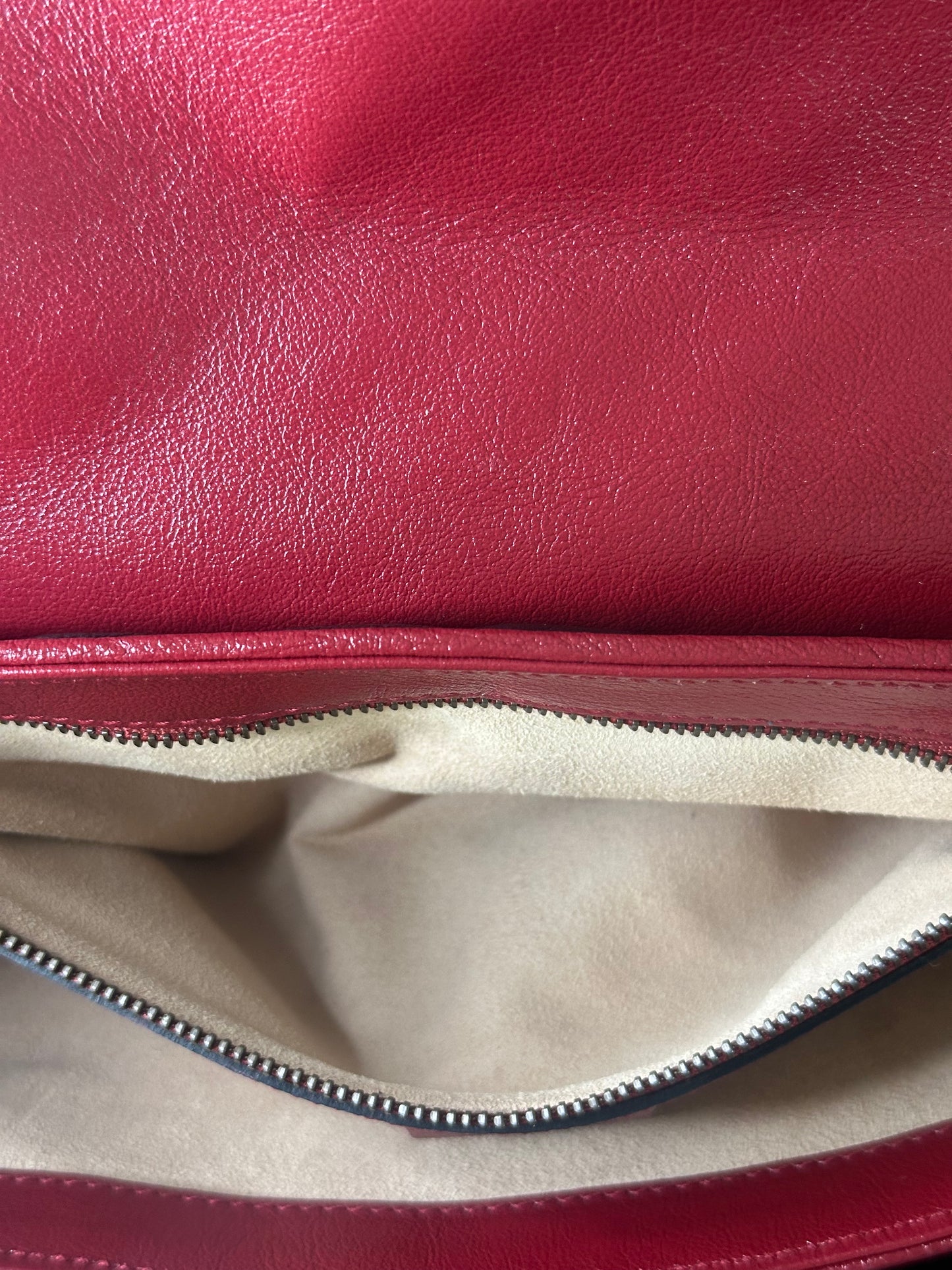 Gucci Black/Red Quilted Marmont Bag