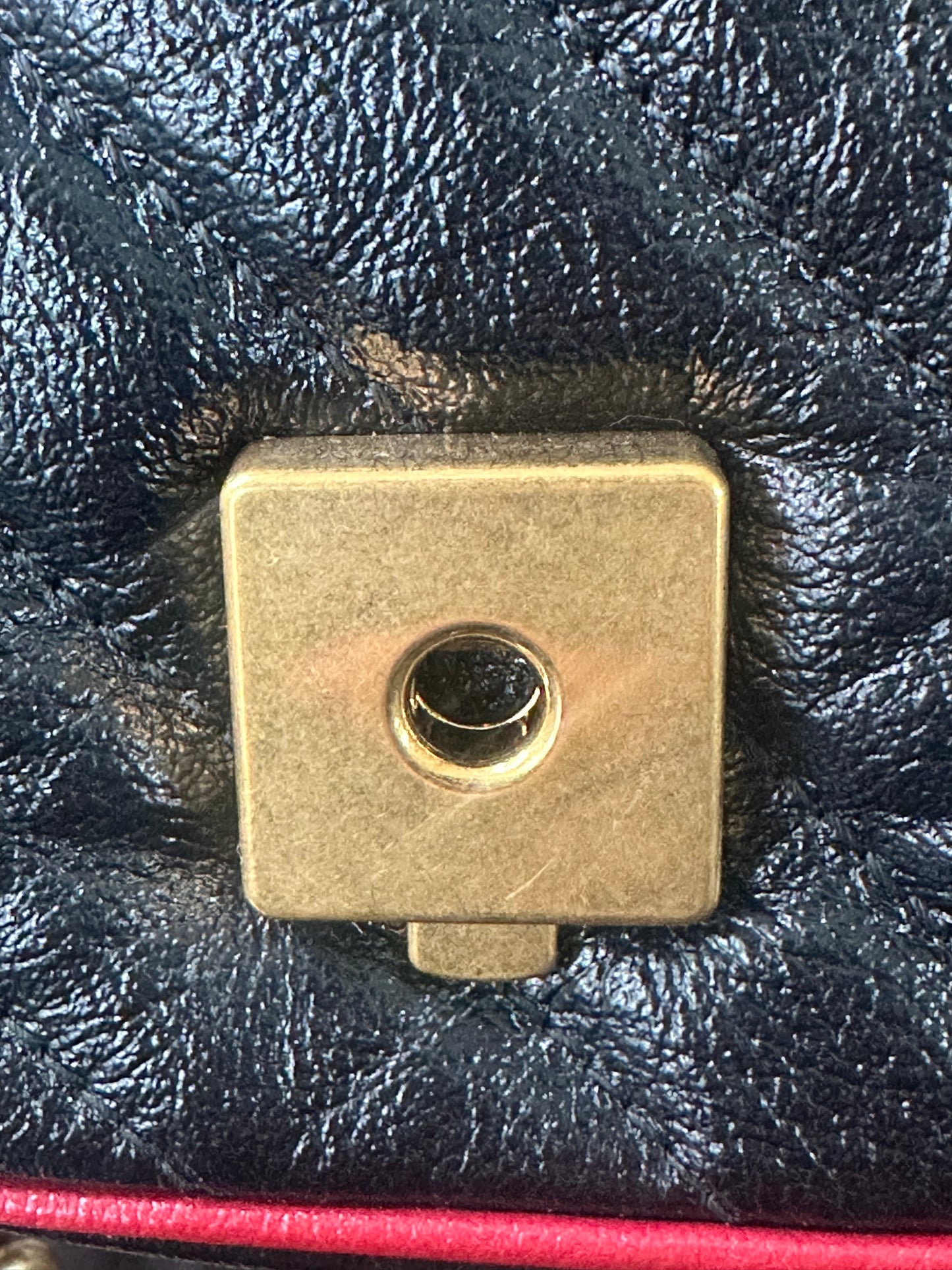 Gucci Black/Red Quilted Marmont Bag